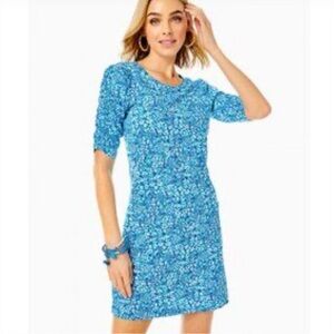 NWT Lilly Pulitzer Belden Pima Cotton Dress in Cumulus Blend Blooming Floral